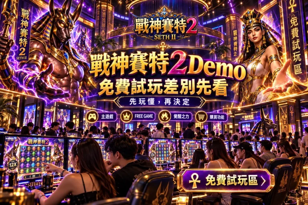 戰神賽特2Demo免費試玩介紹,了解主遊戲、免費遊戲、覺醒之力與購買功能,掌握試玩版與正式版差異。